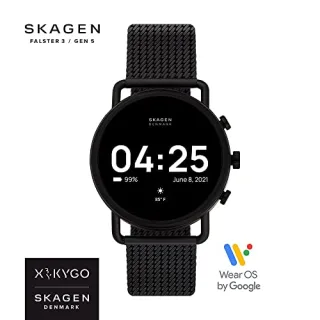 Skagen Falster 3 [inkl. Milanaise Silikonarmband schwarz] 42mm Edelstahlgehäuse schwarz