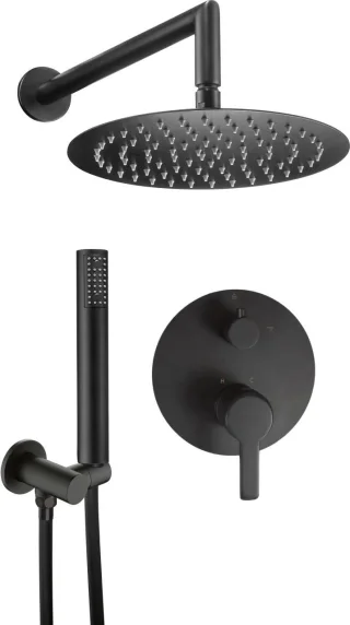 Neuesbad 200 black Unterputz Duschset schwarz matt NB1DENACN9QP1