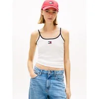 Tommy Jeans T-Shirt TJW SLIM BADGE STRAPPY TOP mit den auffälligen Kontrastdetails