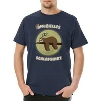 Urban Backwoods Print-Shirt Offizielles Schlafshirt Herren T-Shirt Schlaf Faultier Schlafen Sleep (1-tlg) Ruhe Bett Geschenk Fun