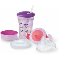 NUK Babyflasche NUK 3-in-1 Trinklernset Trainer Cup, Magic Cup, Action Cup