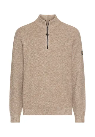 camel active - Strick-Troyer mit melierter Struktur beige - Gr. - XXL