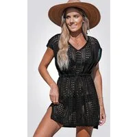 Cupshe Strandkleid Gewebter Minirock Sommer Strandbekleidung