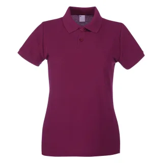 Fruit of the Loom - Poloshirt für Damen kurzärmlig (Stierblut)