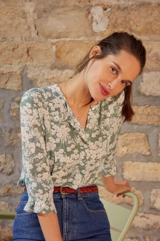 des petits hauts - Bluse TIMELIO ROMARIN grün - Gr. - 3