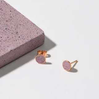 Hartgut Buntbeton Ohrstecker 7mm rosegold beere