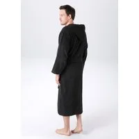 KangaROOS Unisex-Bademantel Cassidy, für Damen & Herren, Standardlänge & Überlänge, Langform, Walkfrottee, Kapuze, Gürtel, mit Taschen, Männer und Frauen, Baumwolle, Reise, Hotel, Sauna, S-3XL