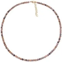 Firetti Collier Schmuck Geschenk Halsschmuck Halskette Farbstein Edelstein Mondstein, Made in Germany - mit Mondstein