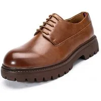 Allthemen Schnürschuh Klassische Herren Derbyschuhe mit dicker Sohle Vintage Schnürschuhe