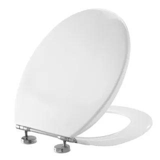 Pressalit WC-Sitz 54011-BZ1999 weiß polygiene, mit Deckel, Standard, Spezialscharnier BZ1, universal, Edelstahl