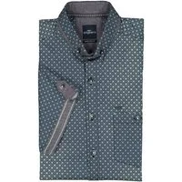 Engbers Kurzarmhemd Herren Kurzarmhemd mit Batik-Print und Stretch-Komfort, Hellgruen