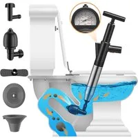 AURIVION Wasserpumpenzange Toilettenreiniger Luftdruck Rohrreiniger Edelstahl für Küche & Bad, Set 1-tlg., 1× Hochdruck-Rohrreiniger (Edelstahl), Starker Luftdruck, Edelstahl, gegen Verstopfung für Küche & Bad