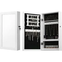 SONGMICS Schmuckschrank Spiegelschrank abschließbarer Wandschrank, platzsparender Schmuckorganizer