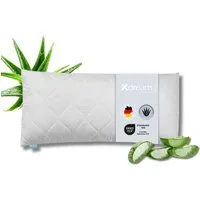 XDREAM Kopfkissen Aloe Vera Kissen, hautfreundlich, temperaturausgleichend, atmungsaktiv, Füllung: Faserbällchen aus 100% Polyester, Bezug: Microfaser mit Aloe Vera Ausrüstung, Seitenschläfer, Rückenschläfer, fördert entspannten Schlaf, mit Reißversc