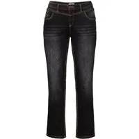Sheego Bequeme Jeans Stretch-Jeans »Die Gerade« mit Used-Effekten