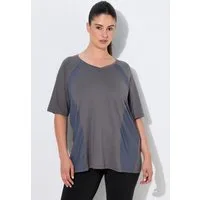 Ulla Popken T-Shirt Funktionsshirt schnelltrocknend Halbarm recycelt