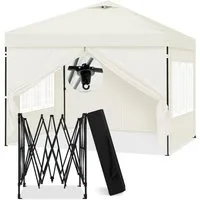 EUGAD Pavillon, mit 4 Seitenteilen, 3x3 m, mit Seitenwänden, höhenverstellbar, UV Schutz, wasserfest