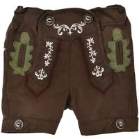 BONDI Trachtenlederhose Jungen Kunstleder Shorts Hose 'Lausbub' 91586, Br