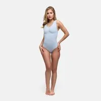 cfab (creamy fabrics) Shaping-Body Tank Bodysuit Sculpting Shapewear mit Slip-Baby Blue-XS (1-tlg)