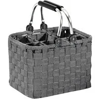 Kobolo Flaschenkorb Flaschenträger - Nylon - für 6 Flaschen - grau