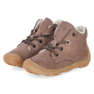 Pepino Winterstiefeletten COLIN barefoot - Gr. 20 - Braun - Rauleder