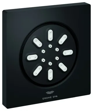 GROHE Seitenbrause 26802 Rainshower Aqua, eckig 2 Strahl 3,3 l/min phantom black, 26802KF0 26802KF0
