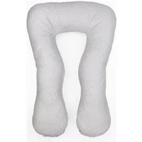 Loolay Stillkissen Schwangerschaftskissen Seitenschläferkissen Stillkissen Typ A U XXXL, 330 cm Lagerungskissen GRAU MUSTERN, LUX WEICH Relaxkissen + 100% Bio-Bauwolle Bezug, 100% Europäische Stoffe und Kleinserien-Nähen!