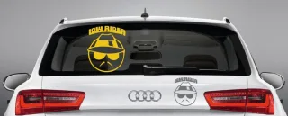 lustige und witzige Autoaufkleber "Low Rider"