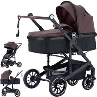 Daliya® Kombi-Kinderwagen NEOMOVE 2in1 Kinderwagen, Buggy und Babywanne in einem, Babywanne und Sportsitz, Alu-Rahmen, Großer Einkaufskorb