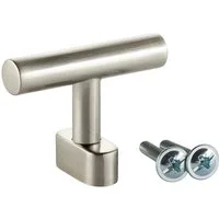 SO-TECH® Möbelgriff Möbelknopf T-BAR BA 16 mm, inkl. Schrauben (1-St), Edelstahloptik von SCHÜCO ALU COMPETENCE