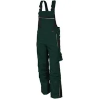 Qualitex Workwear Arbeitslatzhose strapazierfähige PROfessionals Latzhose aus faserverstätktem Gewebe (1-tlg) MG 245 g Blaumann - 15 Taschen - pflegeleichte Arbeitshose - Waschbar