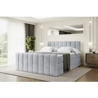 ALTDECOR Boxspringbett OTTA-Z KING (Multipocket-Matratze H4, H3 Matratze Bonellfederung, Topper, Kopfteil), Doppelbett mit Fußteil