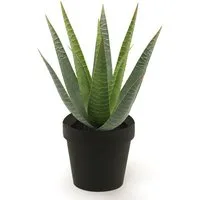 Künstliche Zimmerpflanze Topfpflanze Aloe Vera, Emerald, Höhe 31 cm, Farbe: Grün
