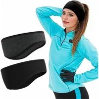 Coonoor Ohrenwärmer 2 Stück Ohrenwärmer Stirnbänder, Winter Sport Stirnband Damen Herren für Joggen, Laufen, Wandern, Fahrrad und Motorrad Fahren