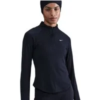 Nike Lauftop W NK TEMPO SWSH HBR DF HZ TOP mit Halbreißverschluss, schweißableitend
