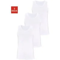 H.I.S Tanktop, Unterziehshirt, Unterhemd für Herren (3er-Pack) unifarben, Rundhalsausschnitt, aus Baumwolle