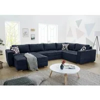 Jockenhöfer Gruppe Wohnlandschaft Brixen U-Form, B: 379 cm, mit Bettfunktion, Bettkasten & Zierkissen