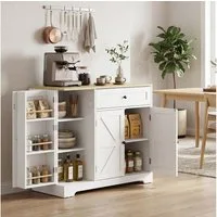 HOMCOM Sideboard Buffetschrank mit Schublade (Buffetschrank, 1 St., Aufbewahrungsschrank), 100 x 40 x 81 cm Weiß