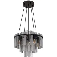 GLOBO LIGHTING Pendelleuchte GORLEY, ohne Leuchtmittel, Design Glasstäbe, Deckenlampe, Wohnzimmer, Esszimmer, Hängelampe