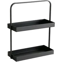 BOLTZE GRUPPE GmbH Etagere JAGO, H 38,5 cm, Schwarz, pulverbeschichtet, Eisen, (1-tlg), mit 2 Etagen und Tragegriff