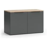 Vicco Kommode Wido, Anthrazit/Sonoma, 80 x 50 cm mit 2 Türen (1 St)