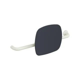Hewi 801 Rückenstütze 801.51B9262R99 Wandabstand 150mm, Ausführung rechts, matt, Lehne anthrazitgrau, reinweiß