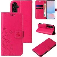 Tec-Expert Handyhülle Cover Tasche Hülle für Samsung Galaxy A57 5G 6.7 Zoll, 6.7, Klapphülle Case mit Kartenfach Fliphülle aufstellbar, Motiv Blumen