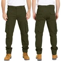 BlauerHafen Cargohose Herren Cargo Hose Arbeitshose Schwerlast Tactical mit 12 Taschen Chino