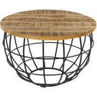 Amagohome Beistelltisch Couchtisch rund ø55/60/65/75cm Beistelltisch Industrie Style Metall Ge
