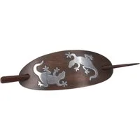 Guru-Shop Haarspange Ethno Holz Haarspange mit Stab, Boho..