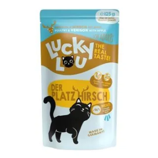 Lucky Lou Nassfutter Katze Adult Geflügel und Hirsch 16x125 g