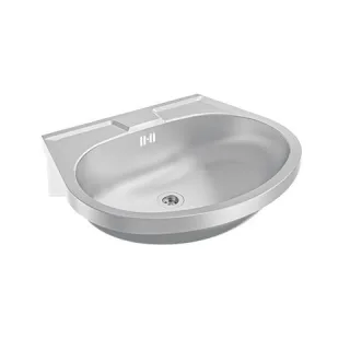 KWC Aquarotter Handwaschbecken, ANIMA, Edelstahl, 550x155x450 mm, mit Überlauf, 2000090017 2000090017