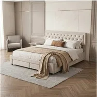 Simurq Polsterbett Doppelbett 180 x 200 cm Modernes mit gepolstertem Kopfteil (Set, 1-tlg) (Stauraumbett 180x200 mit Bettkasten), Jugendbett Bettgestell 160x200 mit Lattenrost