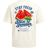 Neverless Oversize-Shirt Herren T-Shirt - Watermelon - Oversized Relaxed Fit Printshirt Sommer mit Print
